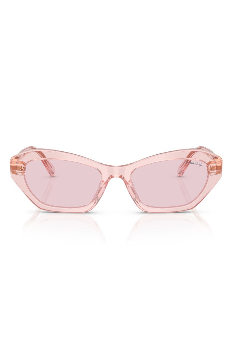 Swarovski 54mm Cat Eye Sunglasses, Main, color, Transparent Pink / Pink