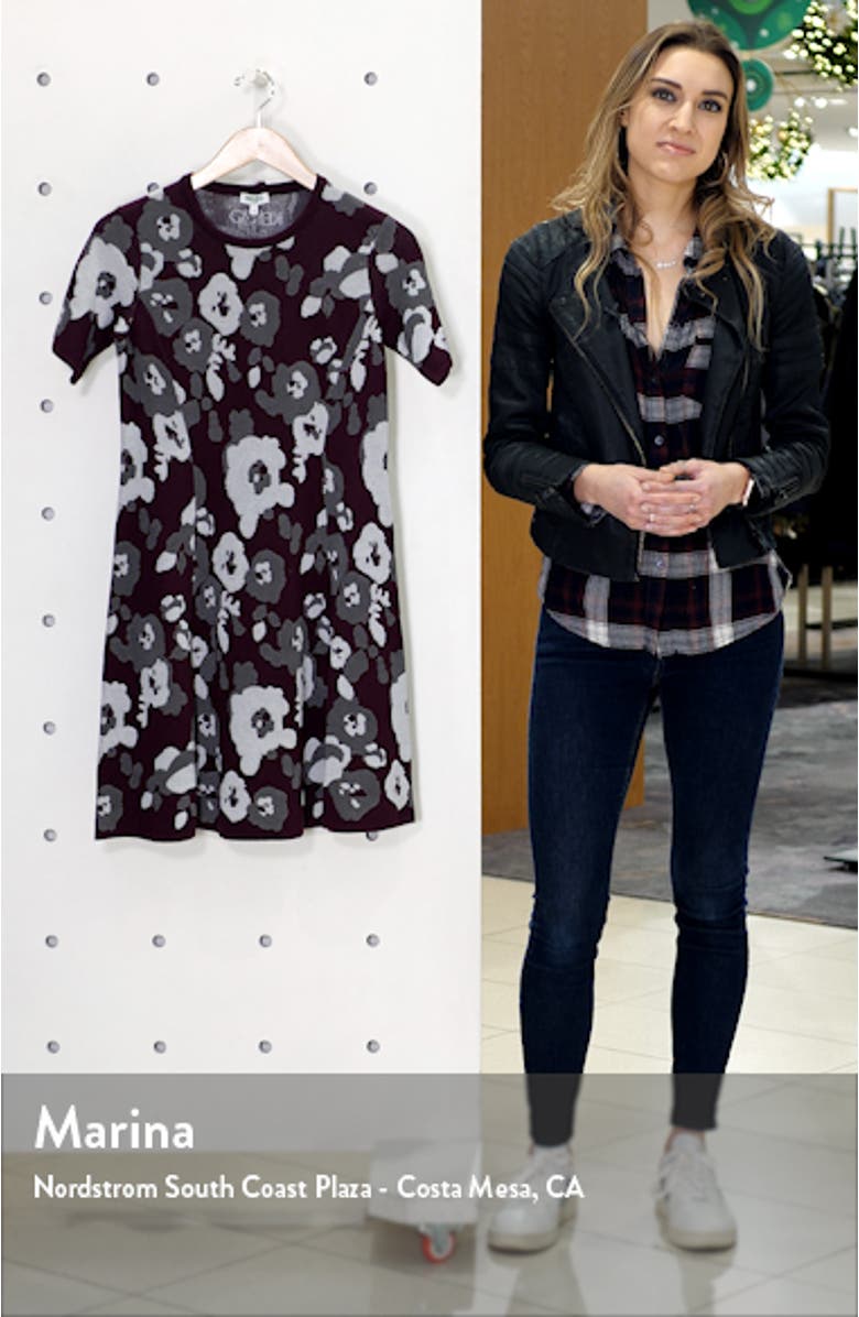 Floral Jacquard Fit & Flare Minidress, sales video thumbnail