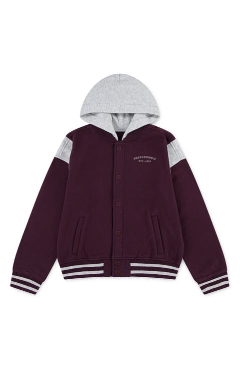 Kids' Colorblock Hooded Fleece Bomber Jacket (Little Kid & Big Kid)