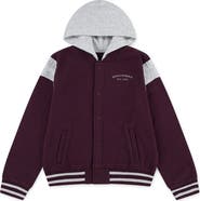 abercrombie kids Kids' Colorblock Hooded Fleece Bomber Jacket