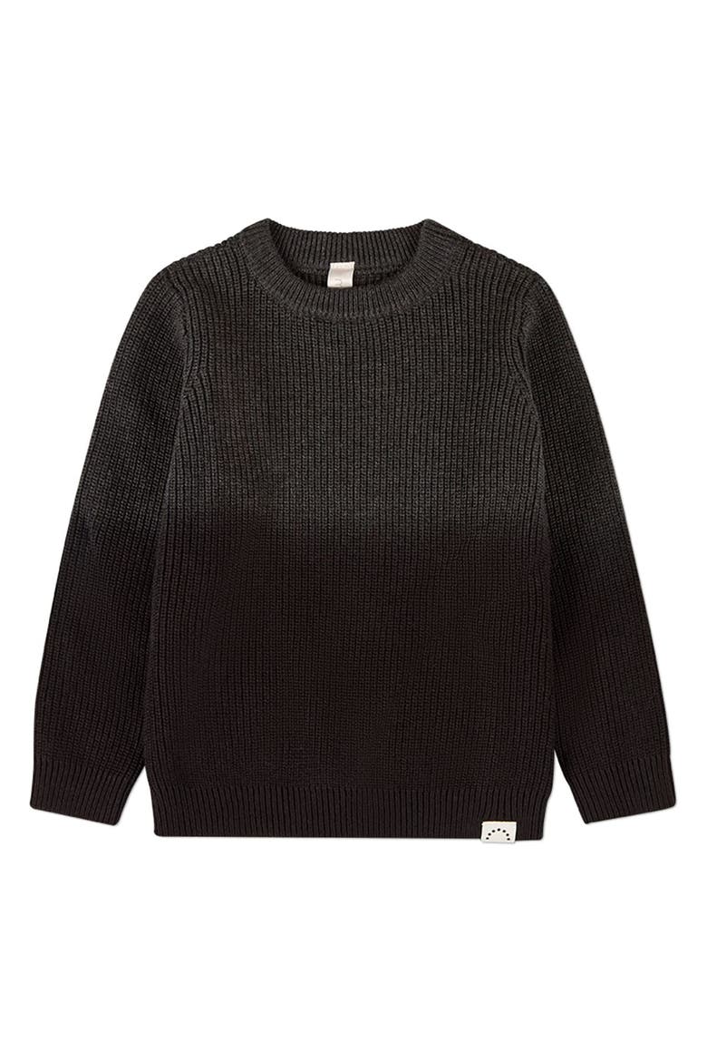 Kids Crewneck Pullover Sweater, Main, color, Black-Charcoal