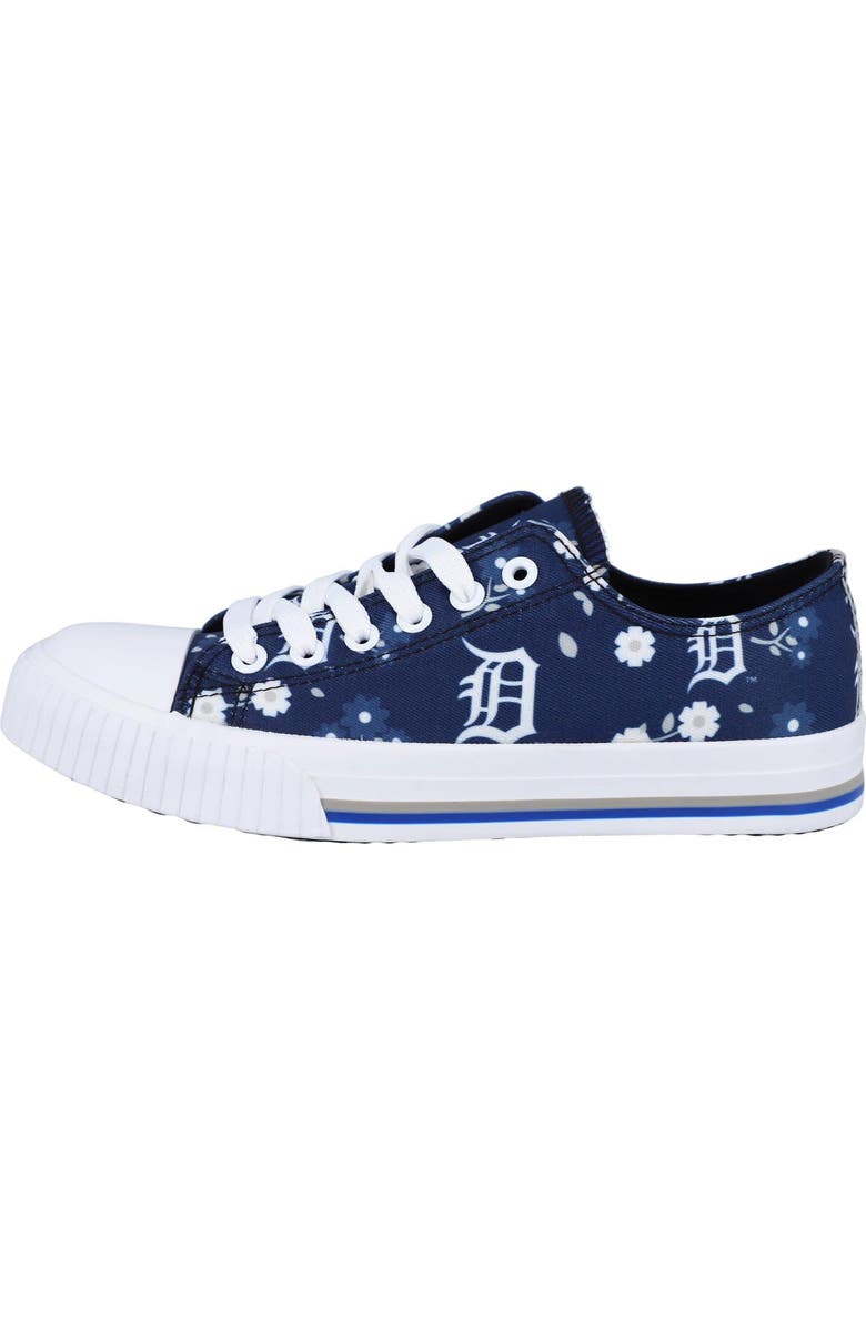 FOCO Women's FOCO Navy Detroit Tigers Flower Canvas Allover Shoes, Main, color,