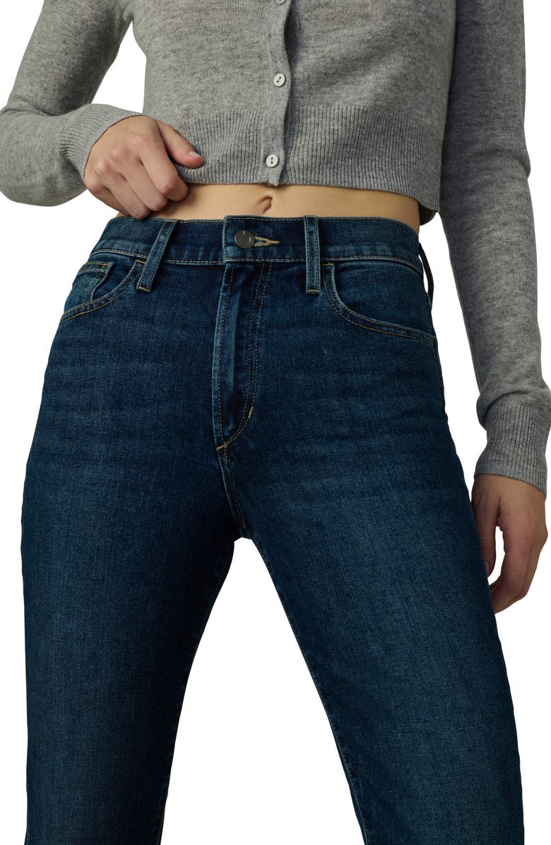 Joe's High Waist Raw Hem Crop Bootcut Jeans, Alternate, color,