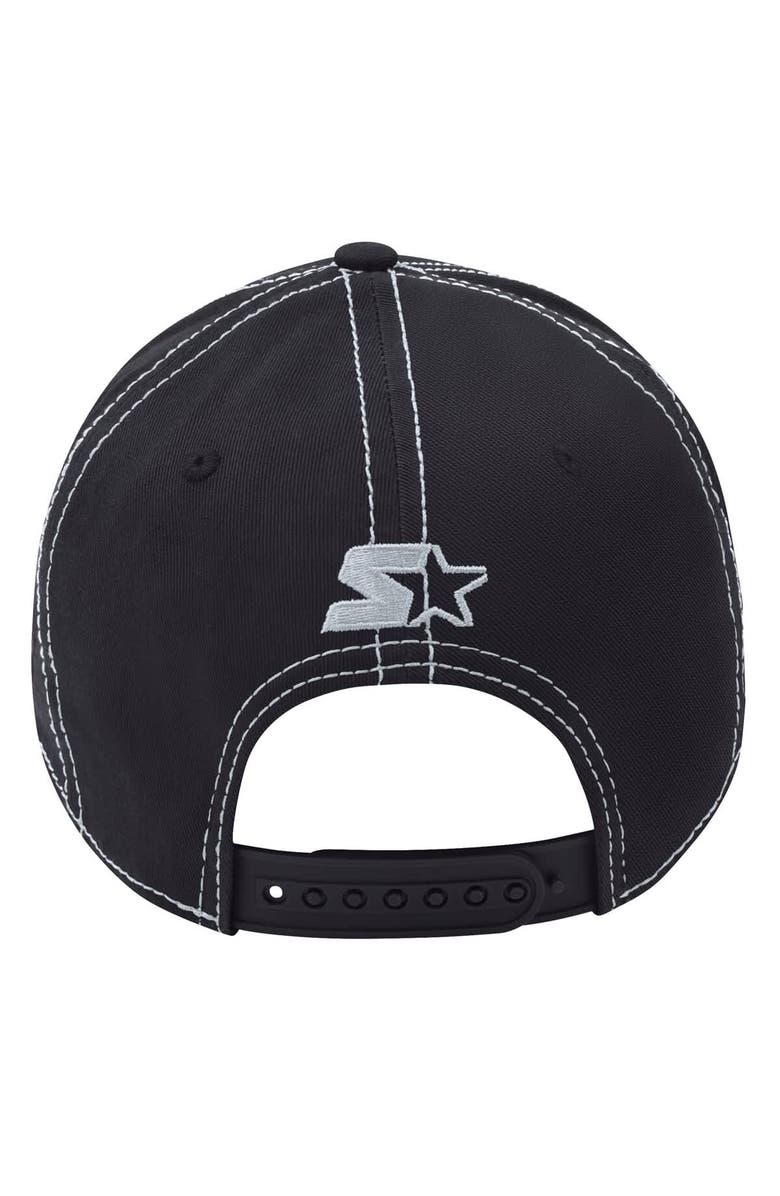 STARTER Men's Starter Black Los Angeles Kings Sphere II Curved Starfit Adjustable Hat, Alternate, color, Black