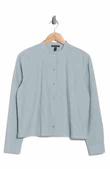 Eileen Fisher Mandarin Collar Button Up Shirt