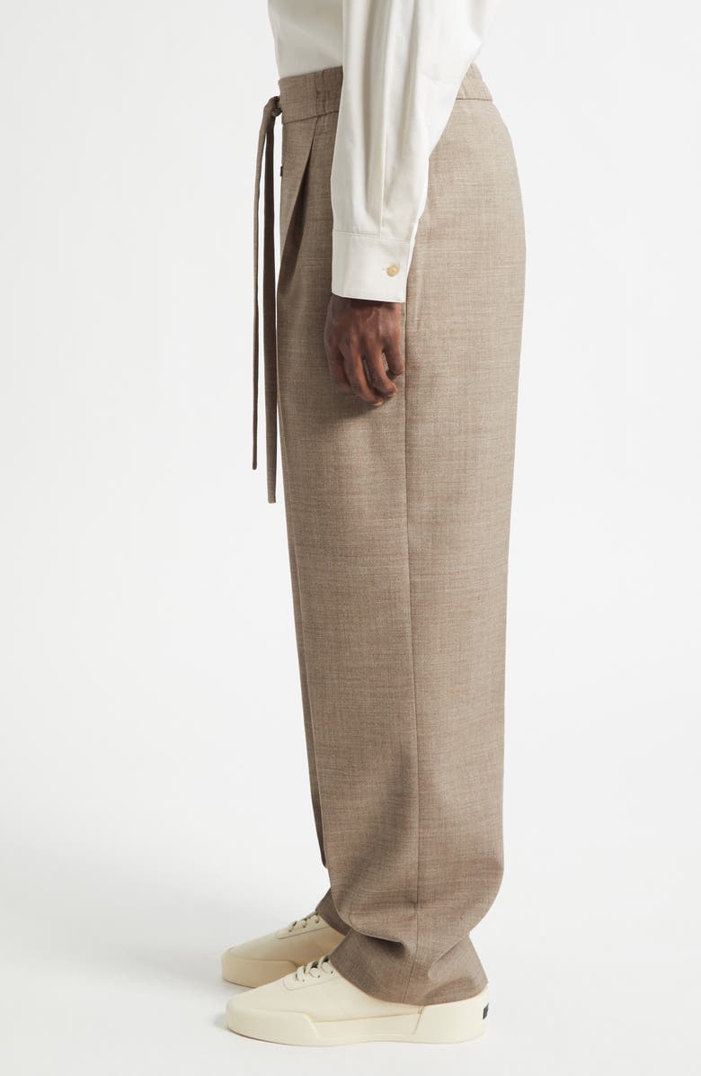 Fear of God Classic Pleated Virgin Wool Pants, Alternate, color, Dune Pearl Dune Pearl