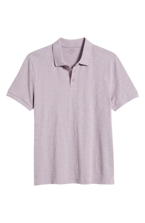 Vince Cotton Slub Jersey Polo In Purple