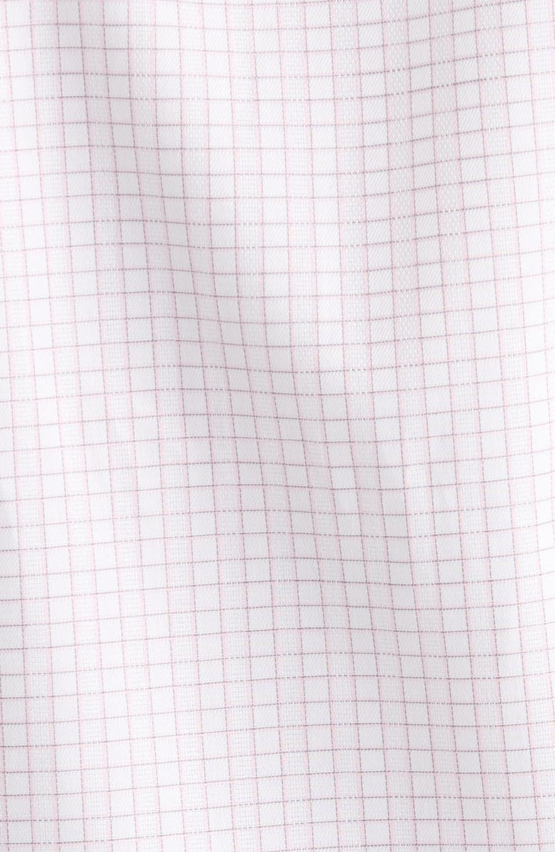 Nordstrom Trim Fit Check Non-Iron Cotton Dress Shirt, Alternate, color, Pink Highlight Grid