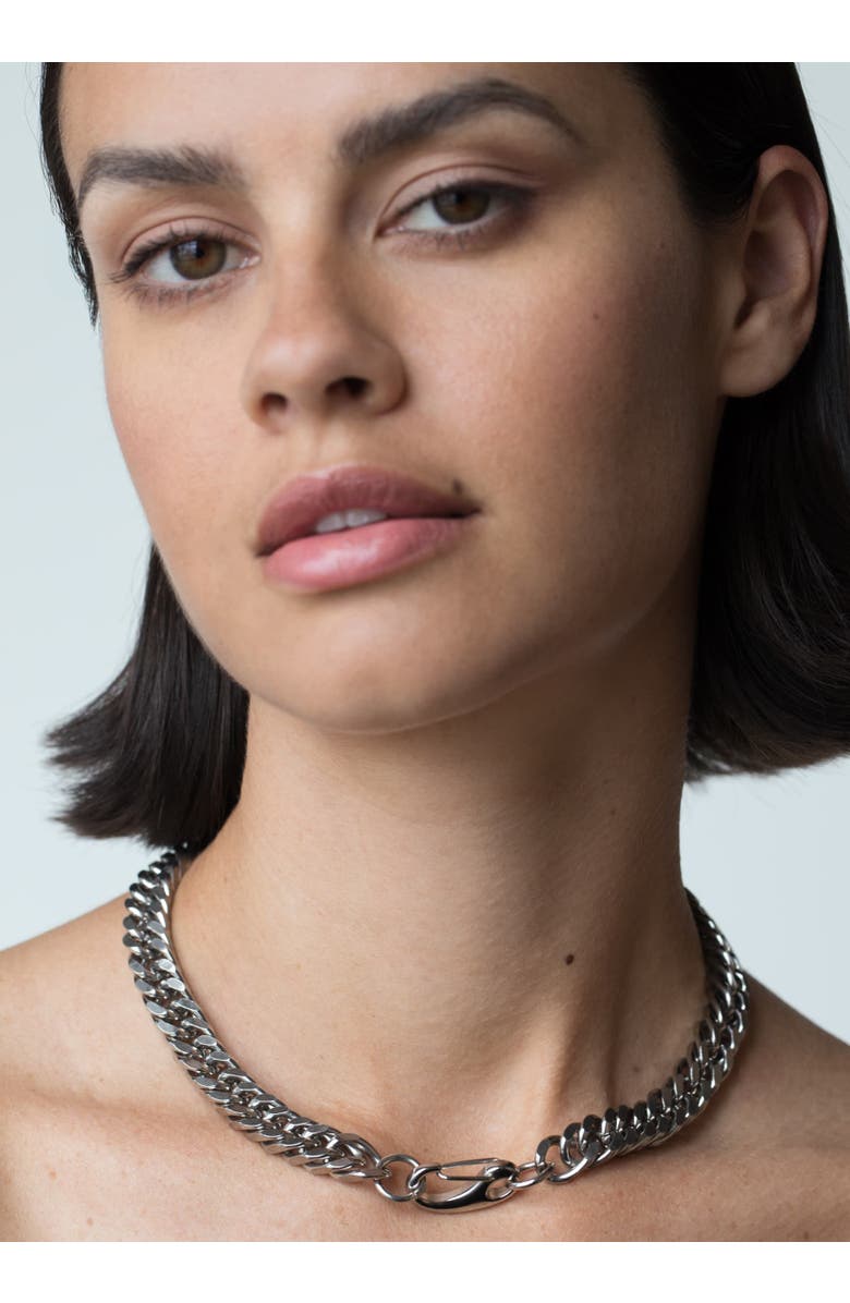 Outofoffice Chunky Silver Chain Necklace, Alternate, color, Silver
