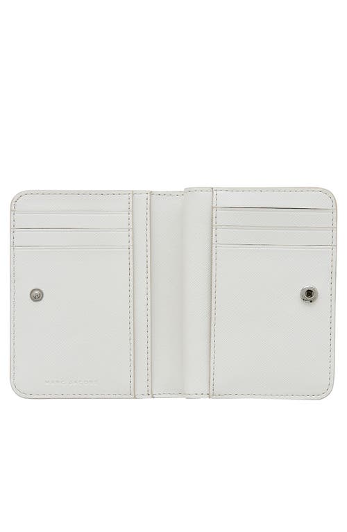 Shop Marc Jacobs The Mini Sticker Compact Bifold Wallet In White Multi