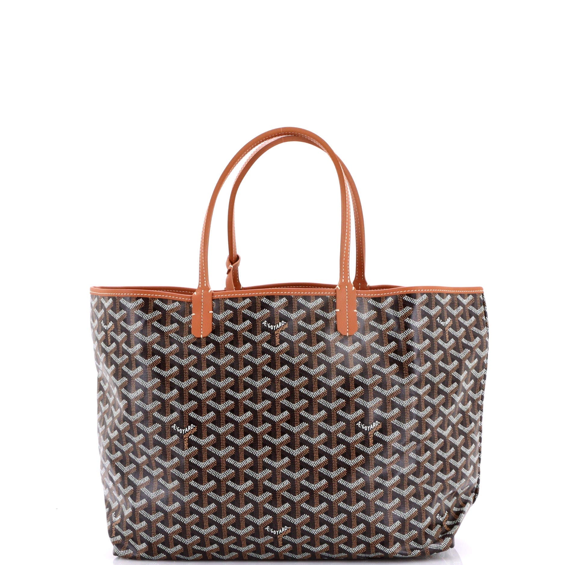 Pre-Owned Goyard Saint Louis Tote Coated Canvas PM, Main, color, Brown