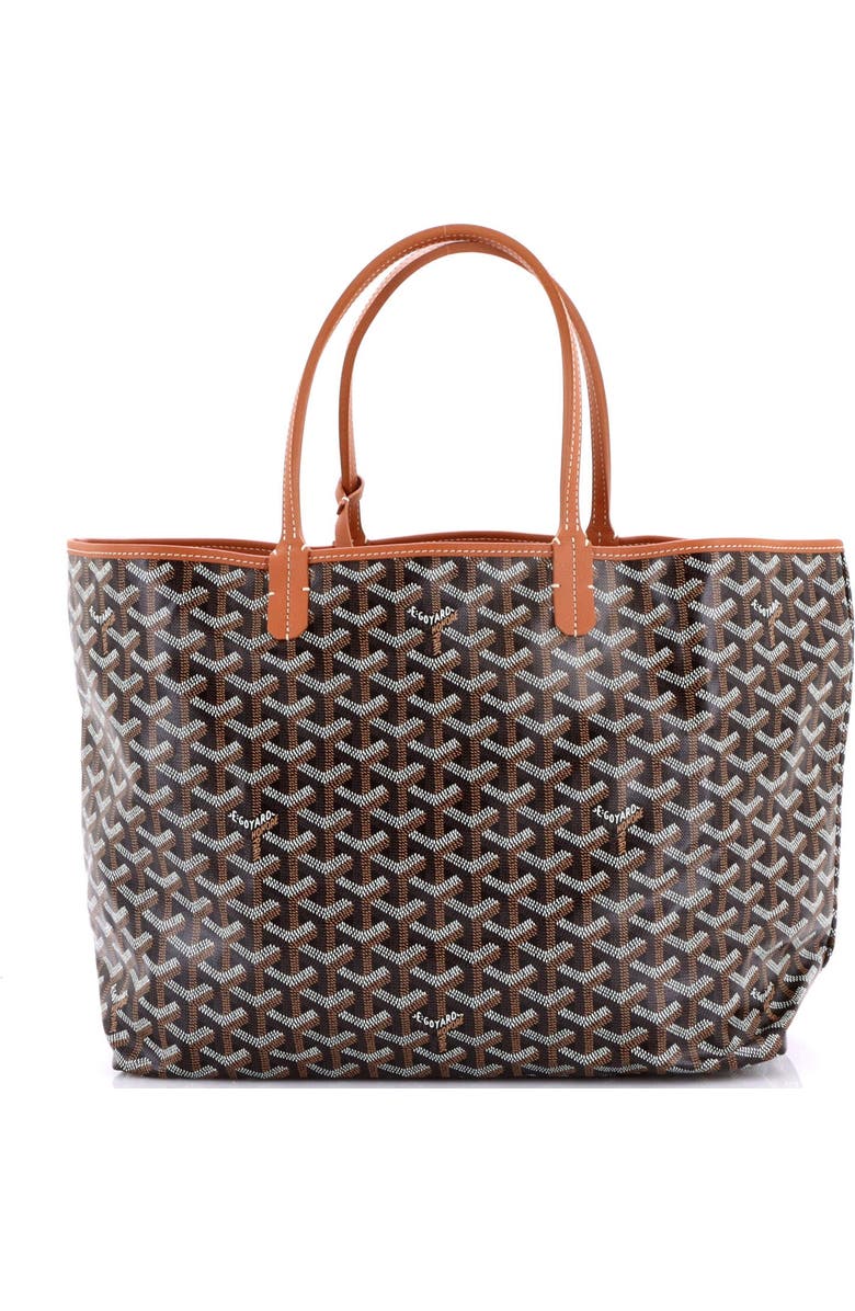 Pre-Owned Goyard Saint Louis Tote Coated Canvas PM, Main, color, Brown