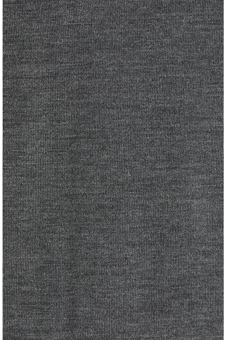 Zip Front Merino Wool & Silk Sweater, Alternate, color, MEDIUM GRAY MELANGE