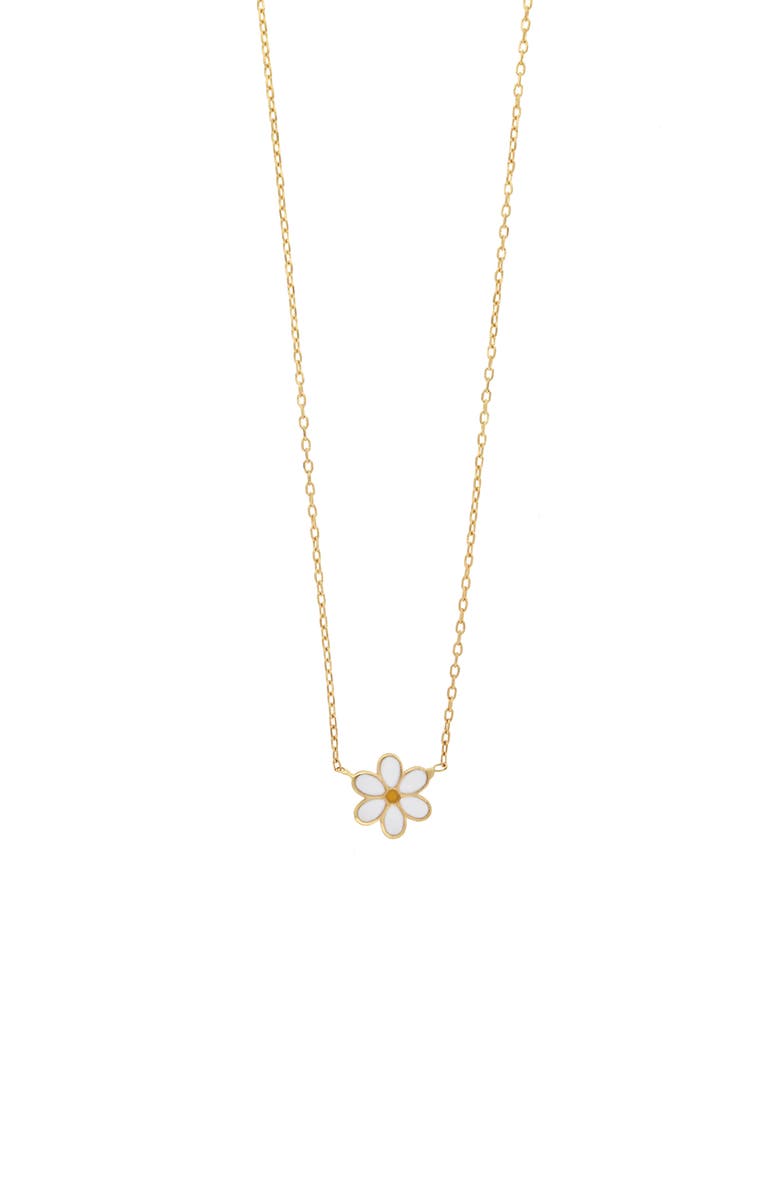 Bony Levy Kids' 14K Gold Enamel Daisy Pendant Necklace, Main, color, 