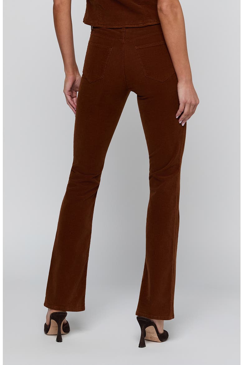 Saffia High Waist Slim Straight Corduroy Pants, Alternate, color, JAVA