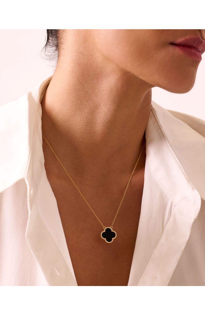 Electric Picks Icon Black Clover Necklace, Alternate, color,