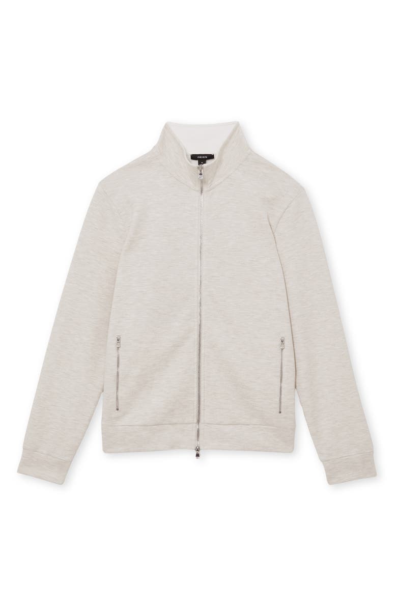 Reiss Cortona Front Zip Sweatshirt, Alternate, color, Oatmeal