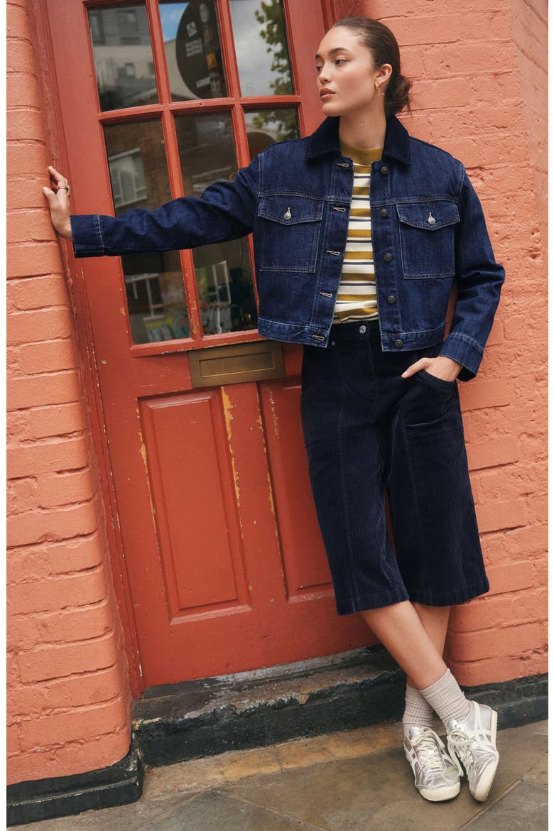 Two Tone Denim Jacket, Alternate, color, BLUE