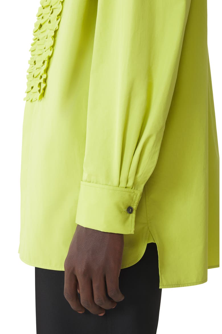 Green Cotton Poplin Bib Front Shirt, Alternate, color, Absinth Green