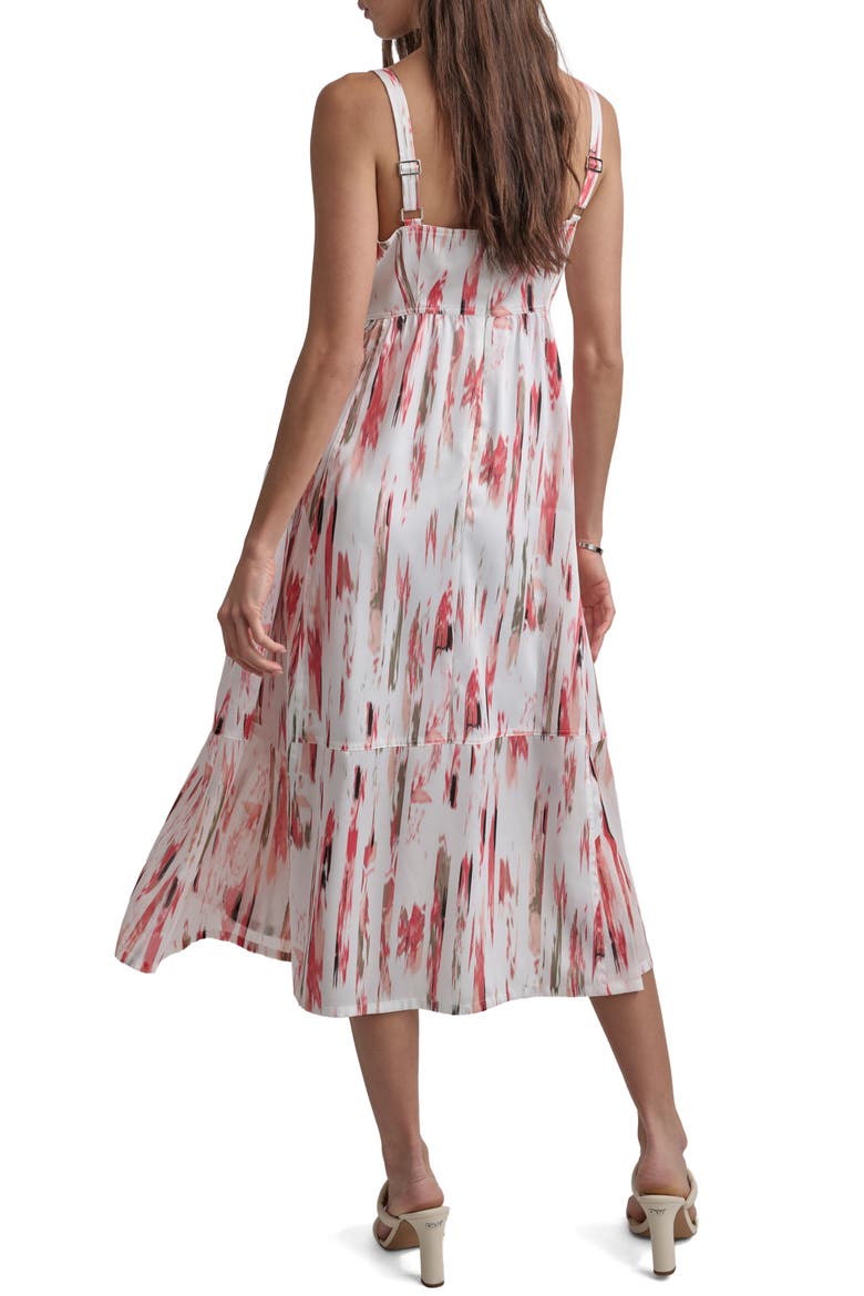 Abstract Print Midi Dress, Alternate, color, BROKEN BRUSH STROKE