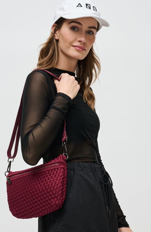 Sol And Selene Ethereal - Woven Neoprene Crossbody Bag In Wine