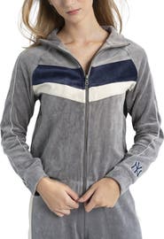 LUSSO Women's Lusso Gray New York Yankees Nixie Raglan Full-Zip Jacket