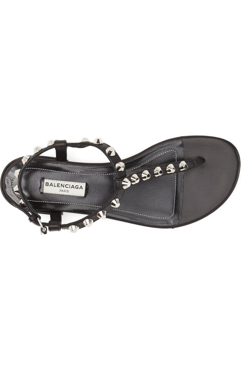 Balenciaga Studded Leather Thong Sandal, Alternate, color,
