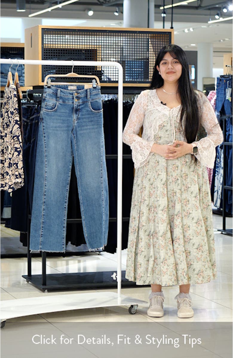 Raw Hem High Waist Wide Leg Jeans, sales video thumbnail
