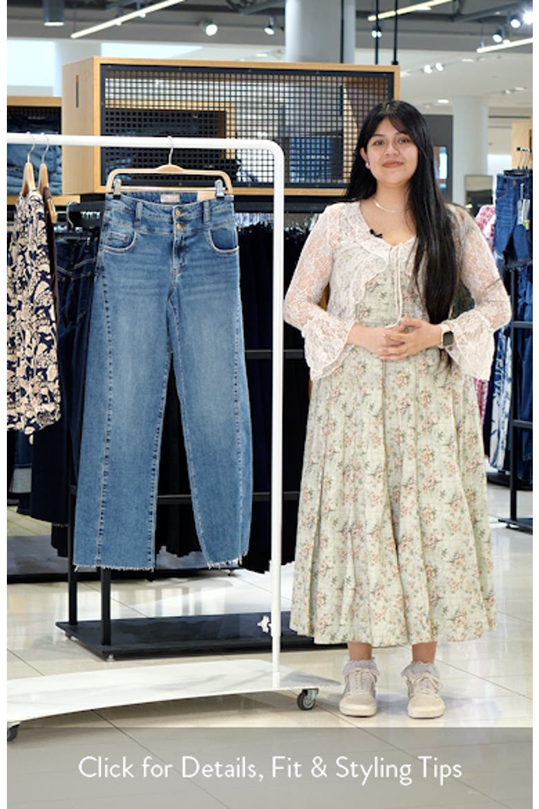 Raw Hem High Waist Wide Leg Jeans video