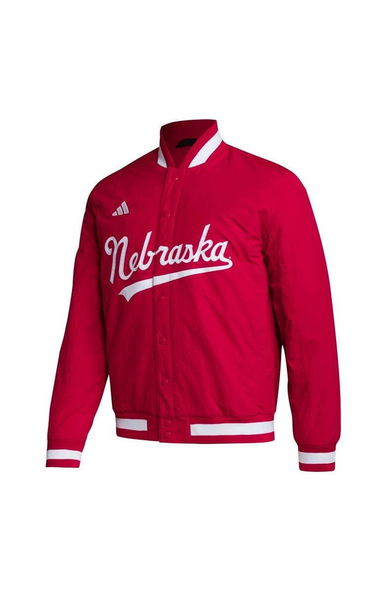 adidas Men's adidas Red Scarlet Huskers Baseball Coaches Full-Snap Jacket, Alternate, color, 