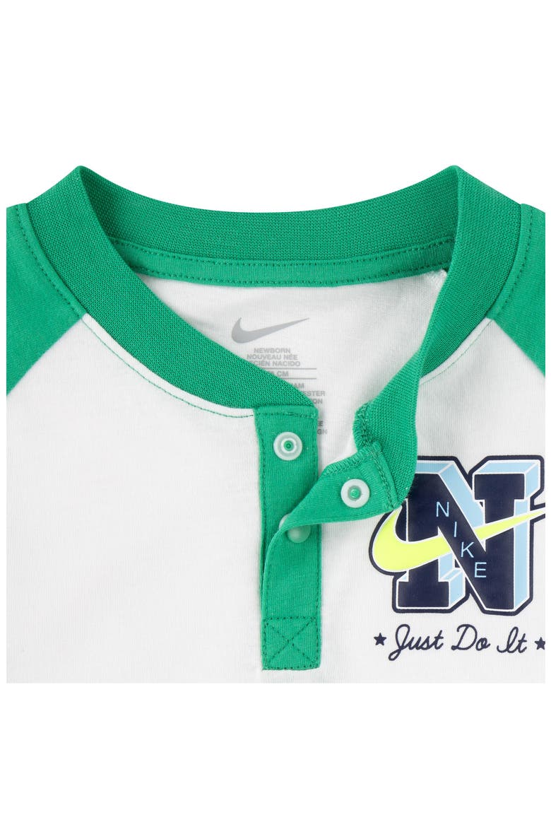 Kids' Henley & Sweat Shorts Set, Alternate, color, STADIUM GREEN