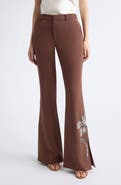 Cinq à Sept Jaxyn Gilded Peony Flared Pants