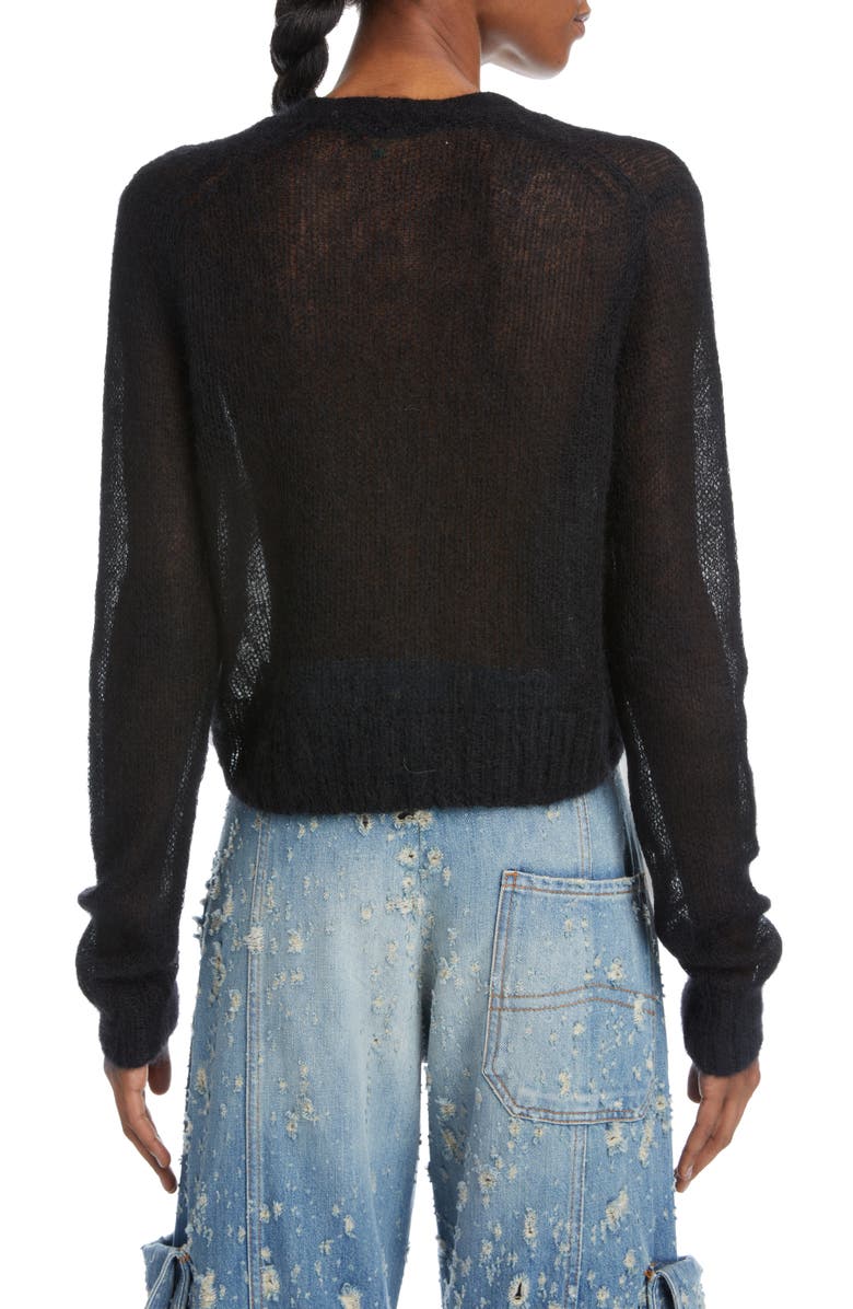 Acne Studios Kodilia Crop Mohair Blend Cardigan, Alternate, color, 