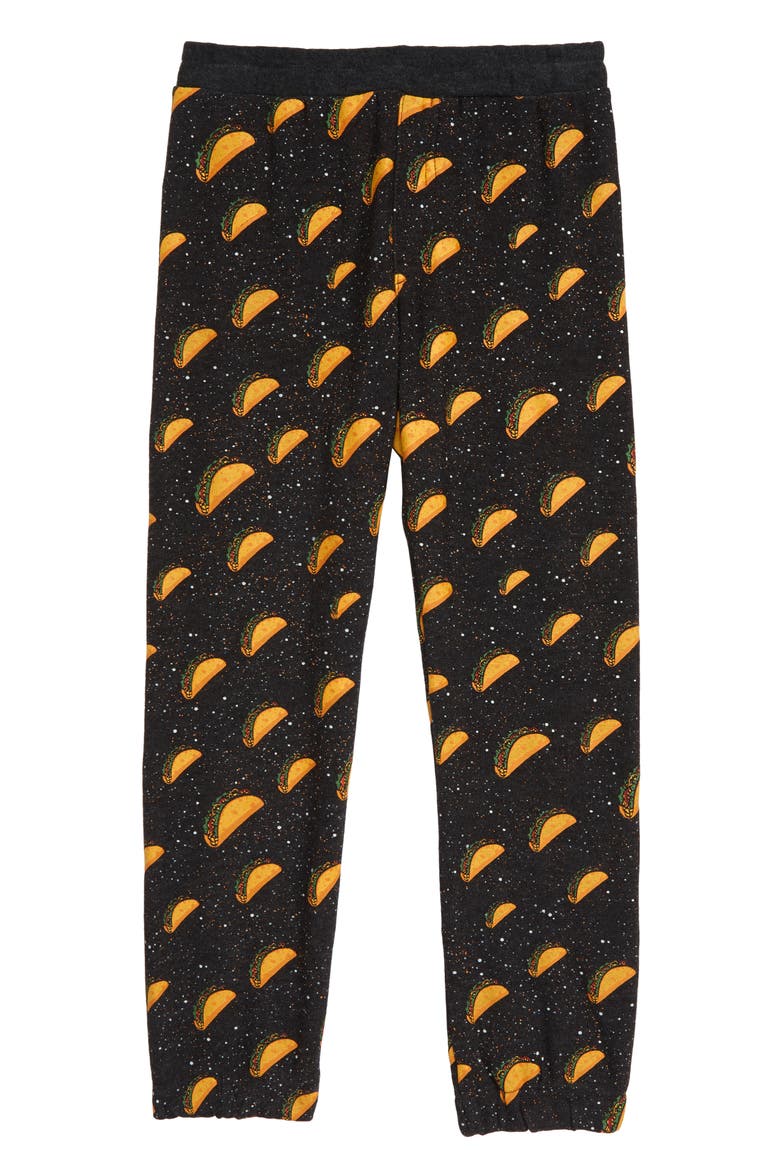 Galactic Tacos Cozy Sweatpants, Main, color, BLACK