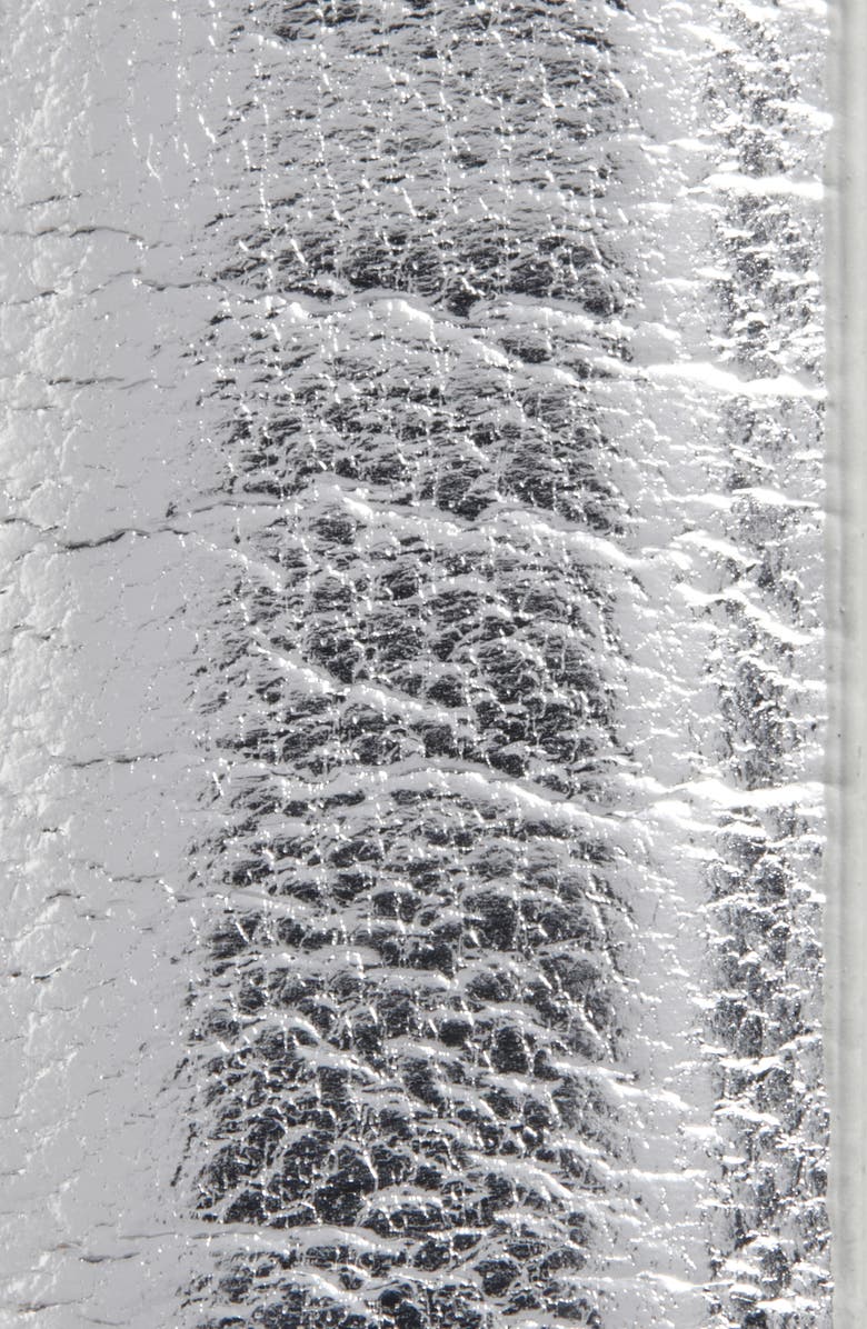 NORDSTROM RACK Embellished Buckle Metallic Belt, Alternate, color, Silver