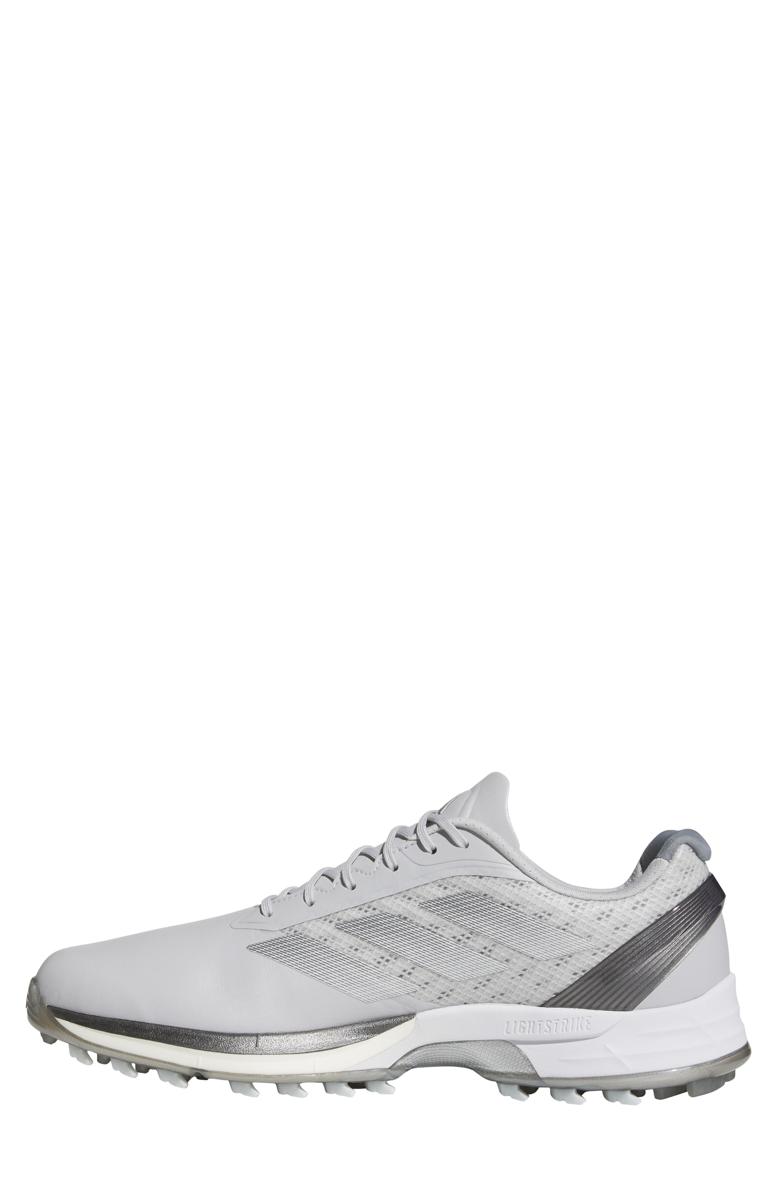 adidas Adizero ZG Waterproof Spikeless Golf Shoe, Alternate, color, Grey/ Iron/ Silver