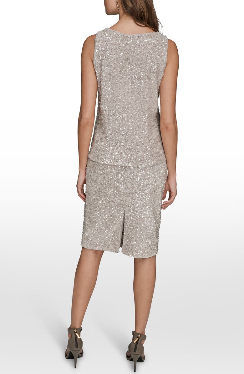Donna Karan New York Sequin Scoop Neck Tank, Alternate, color, Vapor