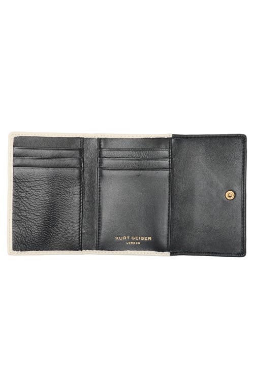 Kurt Geiger London Quilted Leather Flap Wallet In Black