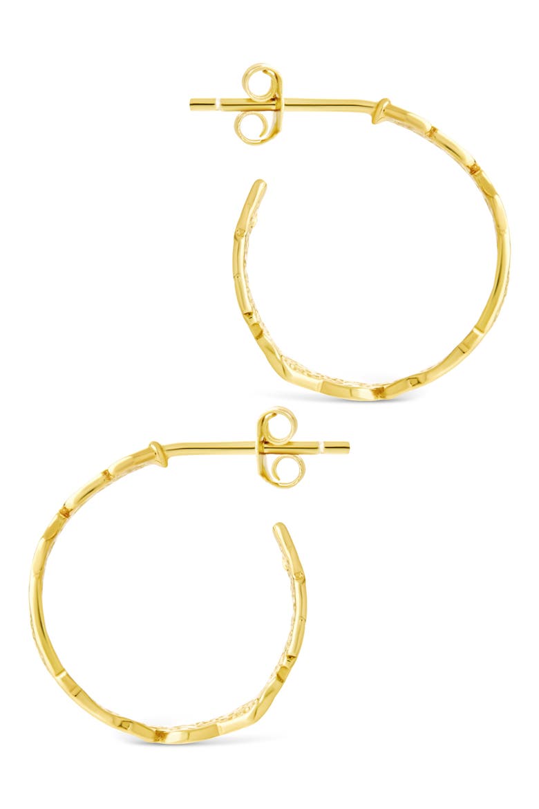 Mary Textured Hoop Earrings, Alternate, color, GOLD