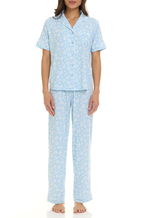 Gabriella Piped Jersey Pajamas