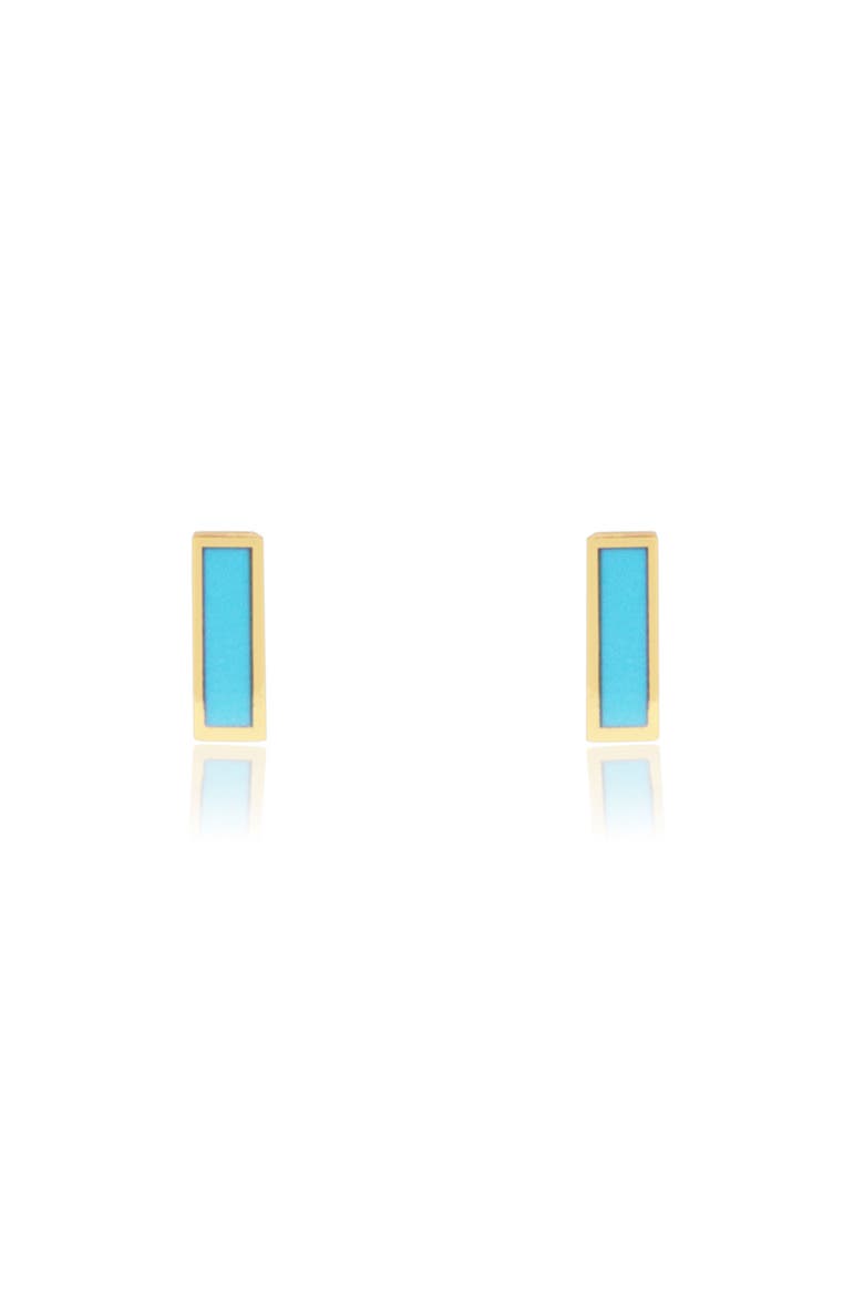 Turquoise Bar Stud Earrings, Alternate, color, Turquoise