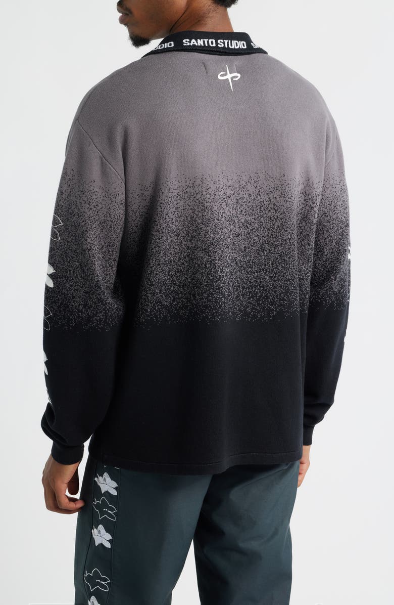 SANTO STUDIO Khalil Rountree Lotus Knit Jersey, Alternate, color, Black