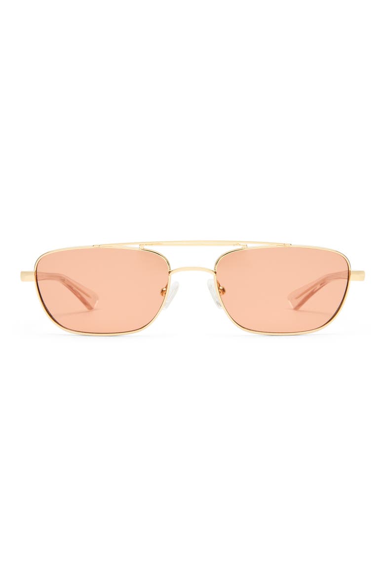 Le Mimi 57mm Aviator Sunglasses, Main, color, GOLD / CINNAMON TINT
