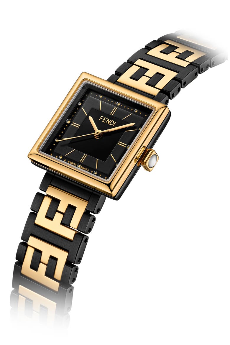 Forever Fendi Two-Tone Bracelet Watch, 23mm, Alternate, color, TWO TONE