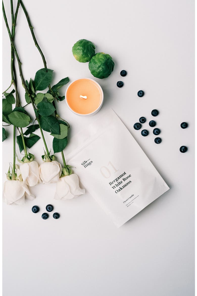No 01 Rose Refillable Candle, Alternate, color, BERGAMOT WHITE ROSE