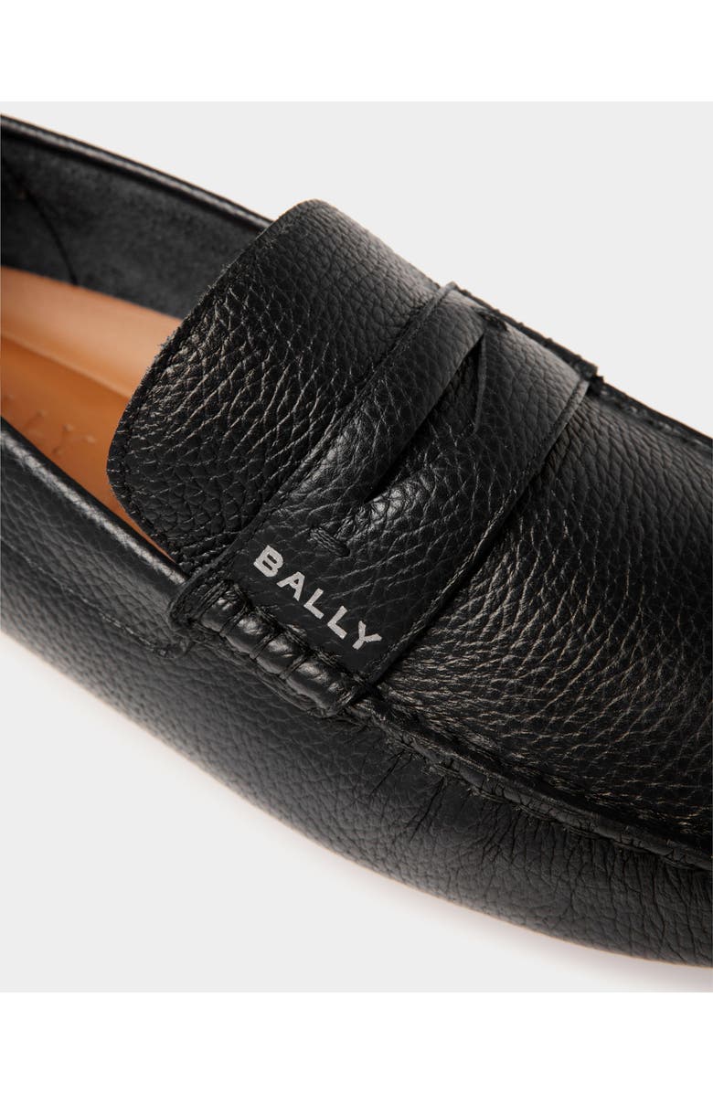 Bally Pilot Driver In Leather with Calf Leather Lining, Alternate, color, Black
