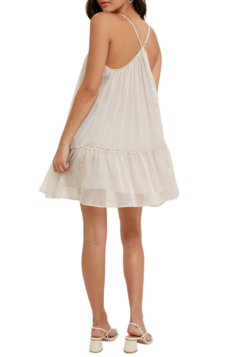 WISHLIST Chiffon Babydoll Minidress, Alternate, color, Champagne