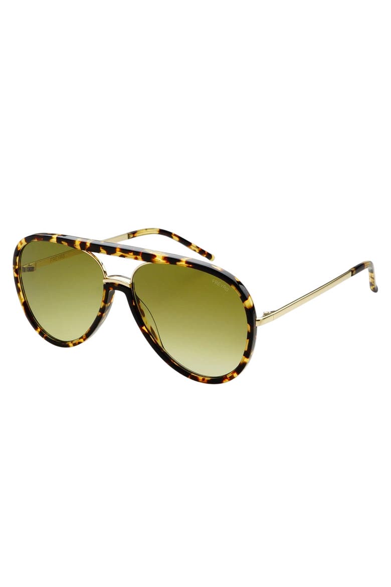 Shay Aviator Sunglasses, Alternate, color, Tortoise / Light Green
