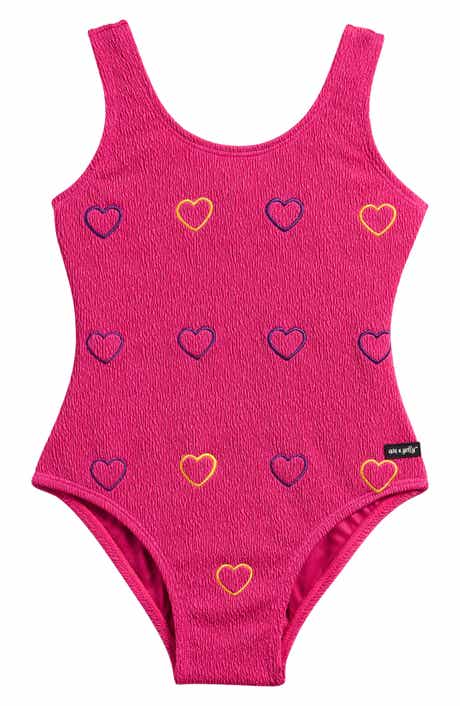 Kids' Embroidered One-Piece Swimsuit