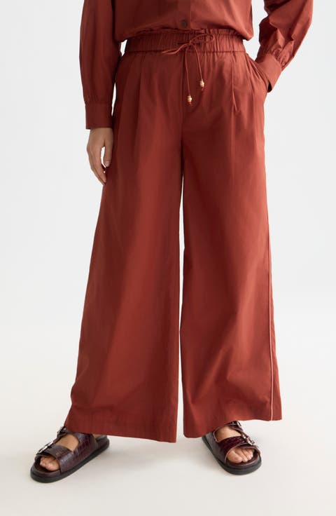 Cotton Voile Drawstring Pants